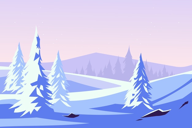 Vector flat illustration for winter season