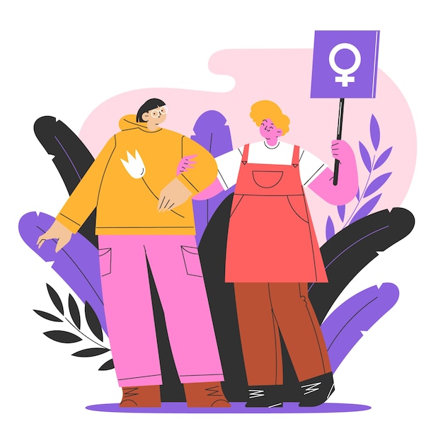 Flat illustration for women's day