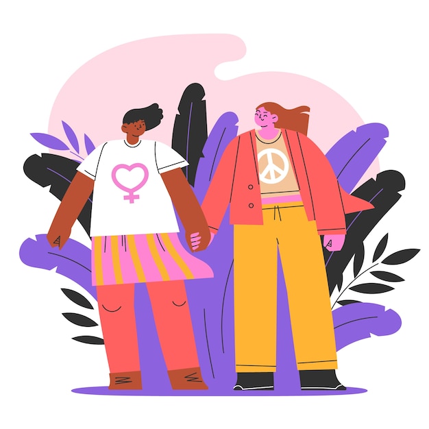 Flat illustration for women's day