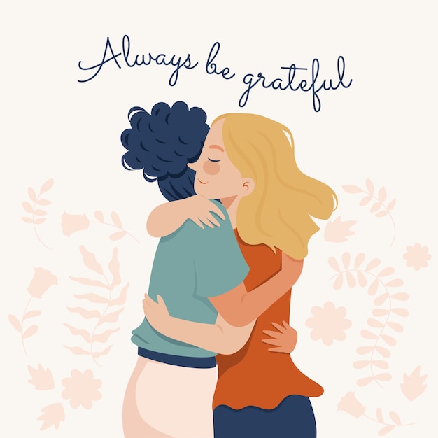 Flat illustration for world gratitude day celebration