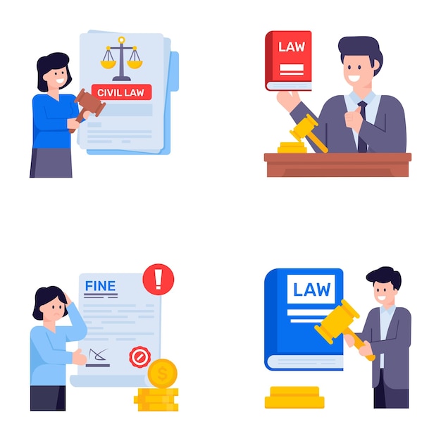 Flat Illustrations of Legal Persons