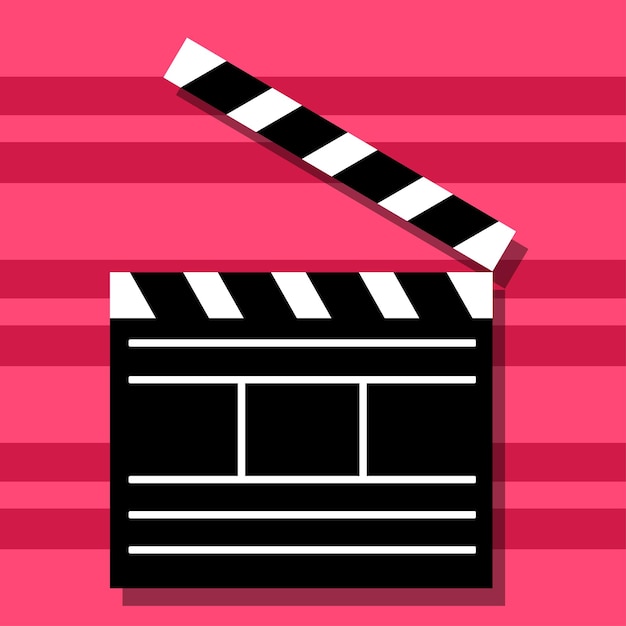 Flat image of Clapperboard Vector illustration