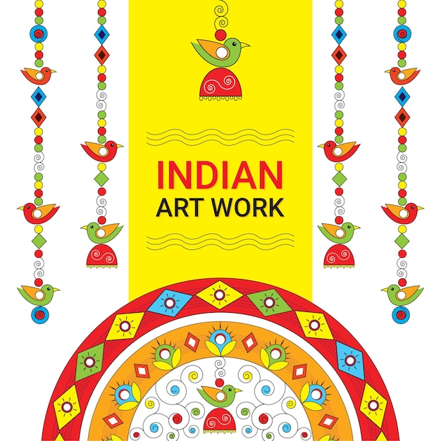 Flat India traditional art work