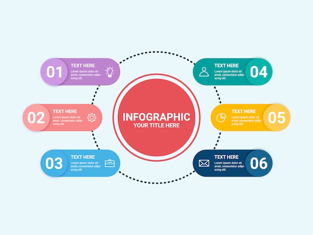 flat infographic element