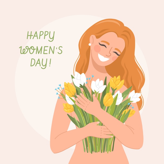 Flat international women's day illustration