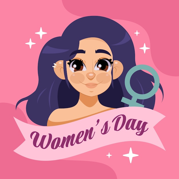 Flat international women's day illustration