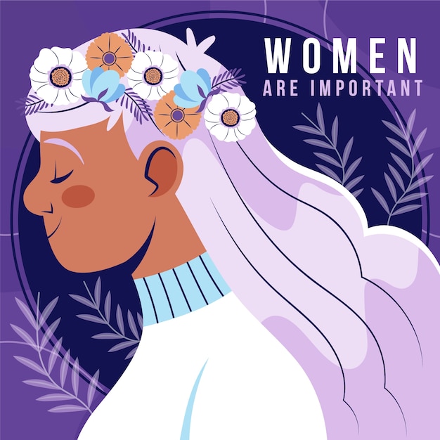 Flat international women's day illustration