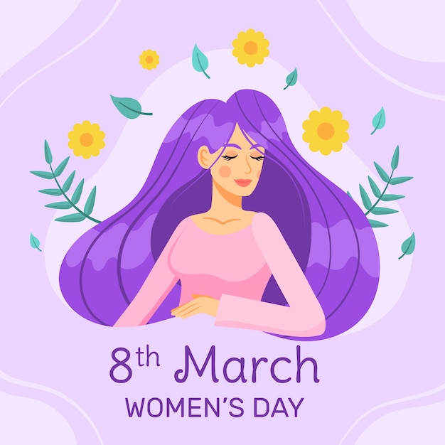 Flat international women's day illustration