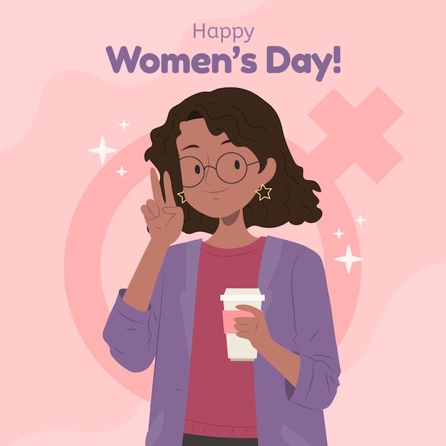 Flat international women's day illustration