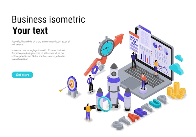 Flat isometric vector design