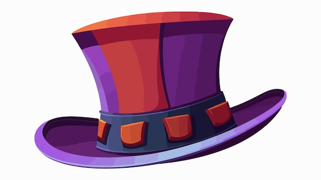 Flat Joker Hat Icon Isolated on White Background