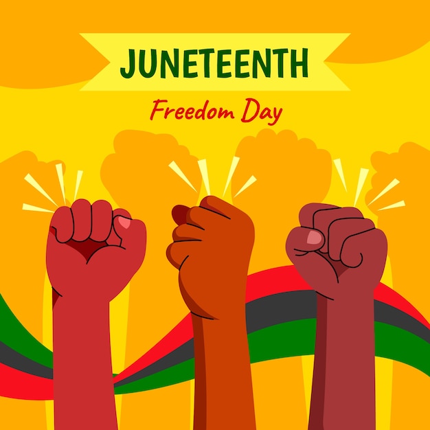 Flat juneteenth illustration