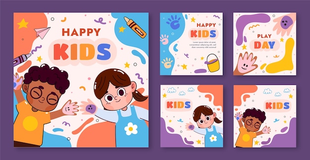 Flat kids entertainment instagram posts collection