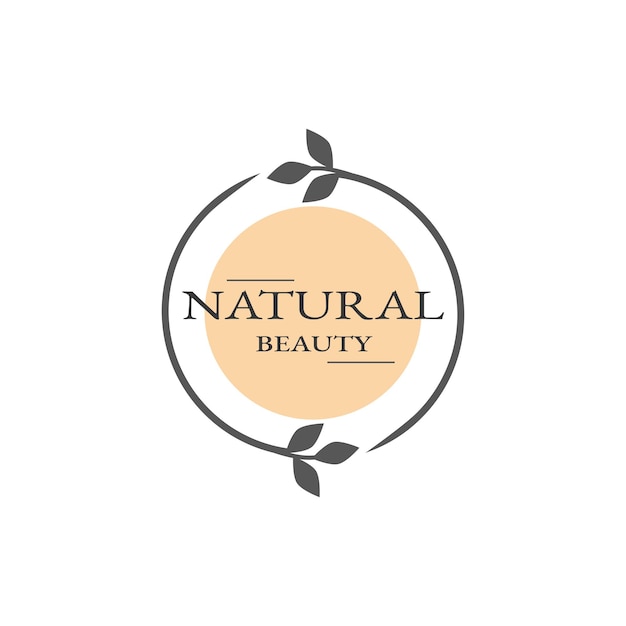 flat leaf circle logo best for natural product template vector eps 1o