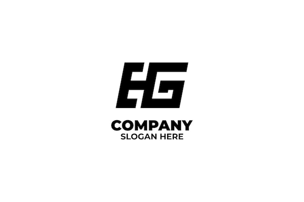 Flat letter EG logo design vector illustration