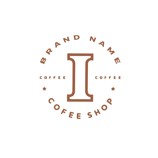 Flat lettermark I logo design for a coffee shop named Inspire Cafe