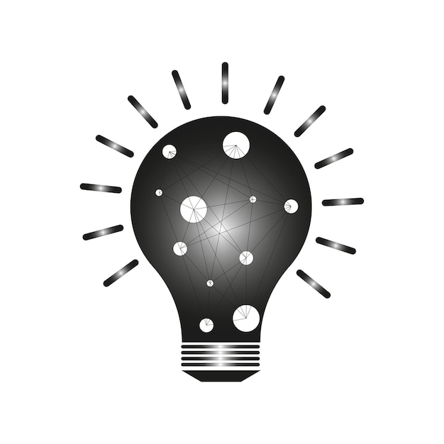 Flat light bulb Idea creative inspiration concept. Vector illustration. EPS 10.