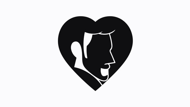 Vector flat male love icon vector symbol