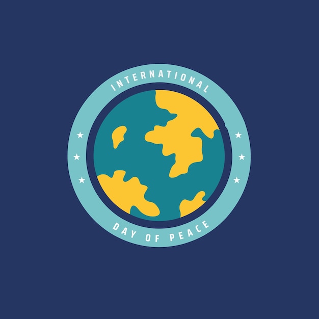 Flat and Minimalist International day of peace concept art