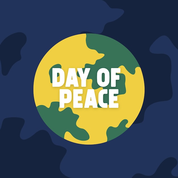 Flat and Minimalist International day of peace concept art