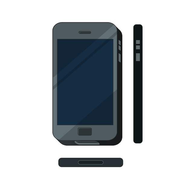 Flat mobile phone concept illustration isolated