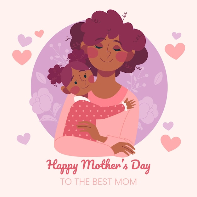 Flat mother's day illustration