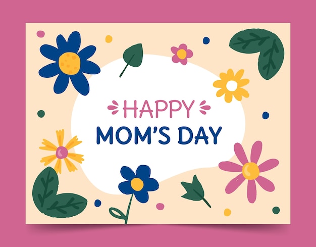 Flat mother's day photocall template