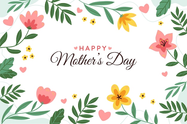 Flat mothers day background