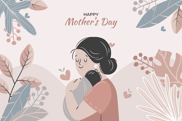 Flat mothers day background