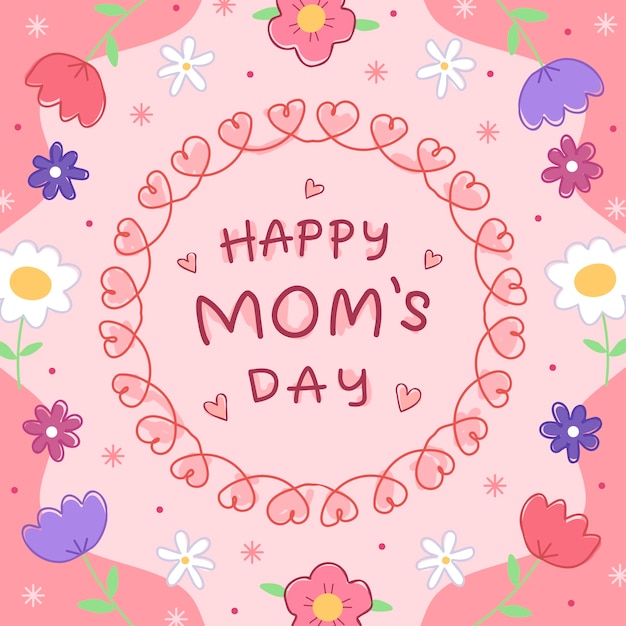 Flat mothers day background