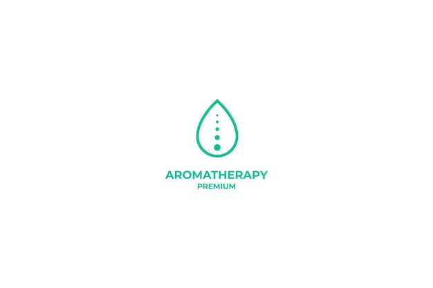 Flat natural aromatherapy logo design vector template illustration