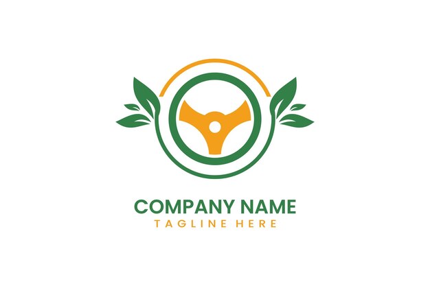 Flat nature driver symbol logo template design