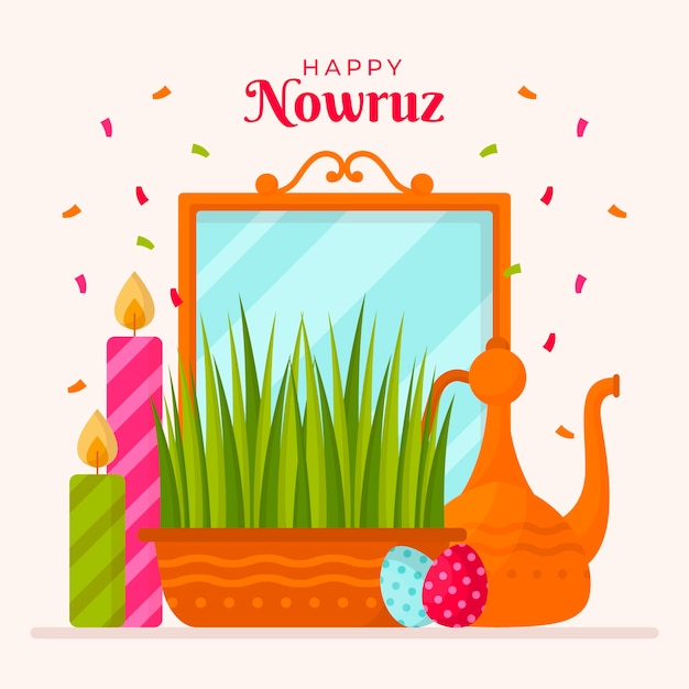 Flat nowruz illustration