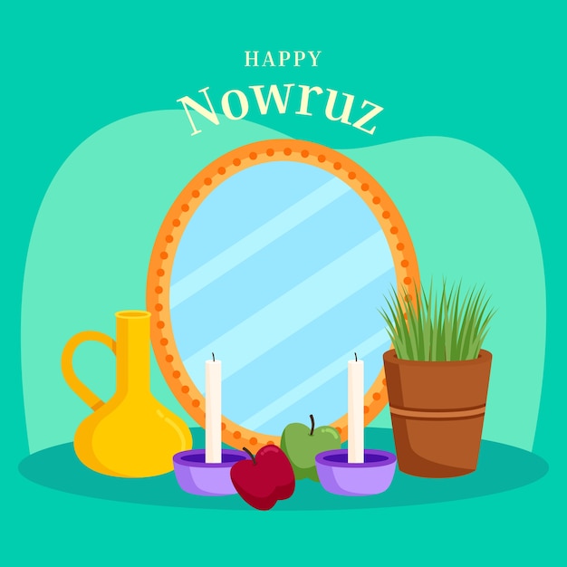 Flat nowruz illustration