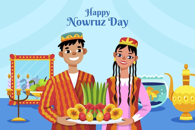 Flat nowruz illustration