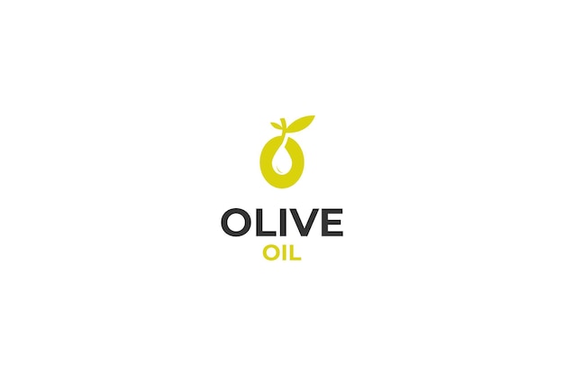 Flat olive oil logo design vector template illustration