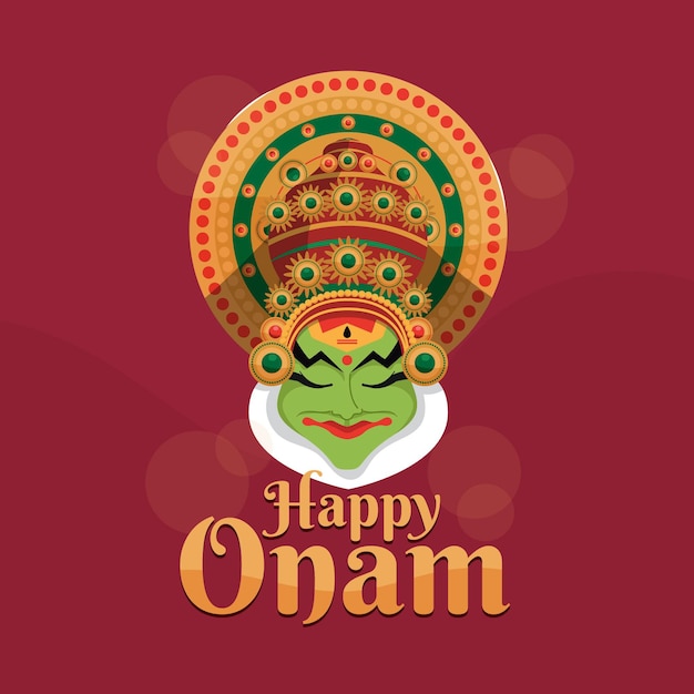 Flat onam festival concept