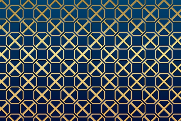 Flat ornamental arabic pattern Gradient golden arabic pattern