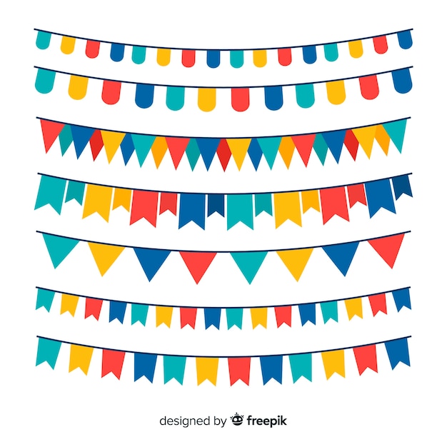 Flat party garland set