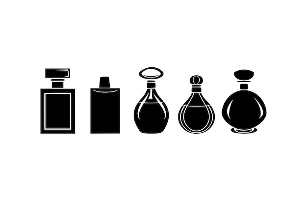 Flat perfume bottles icon symbol vector Illustration