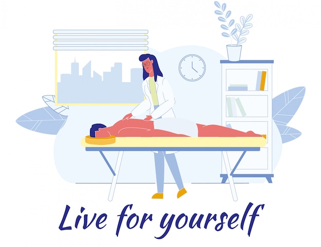 Flat Poster with Live for Yourself Affirmation