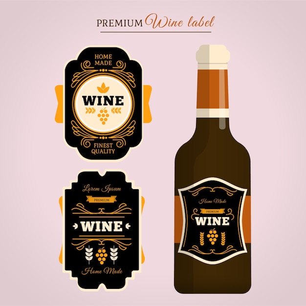 FLAT PREMIUM WINE LABEL