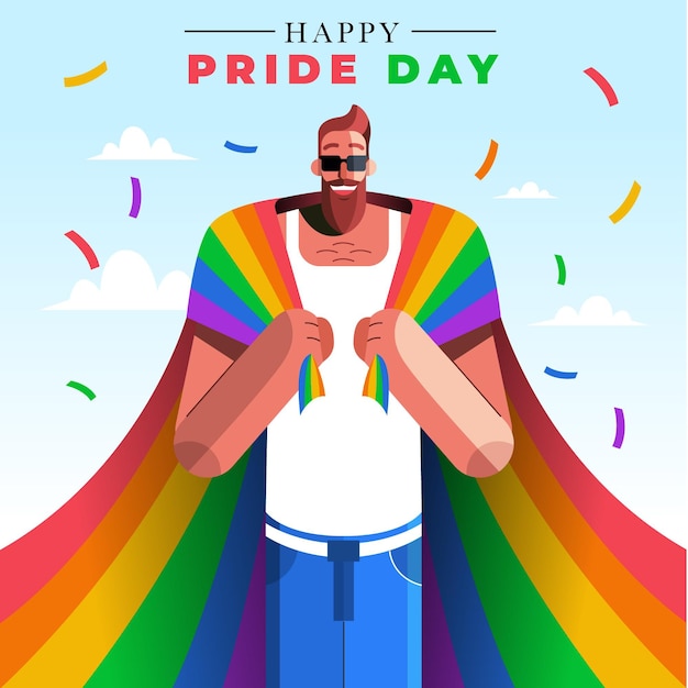 Flat pride day illustration