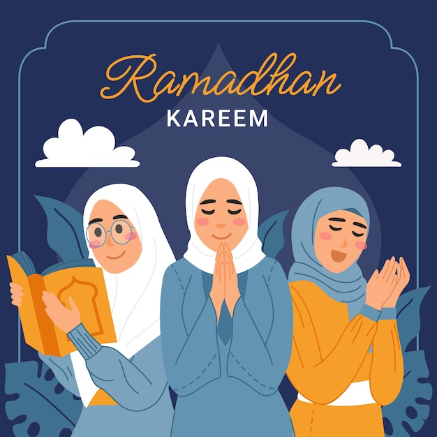 Flat ramadan illustration