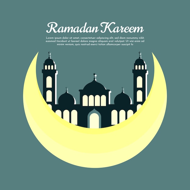 Flat Ramadan Kareem Illustration Background