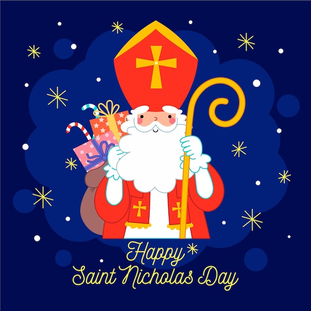 Flat saint nicholas day