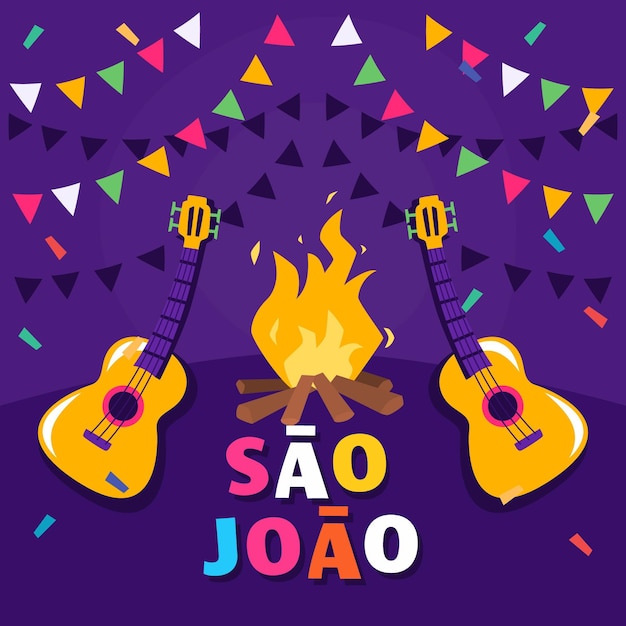 Flat sao joao illustration