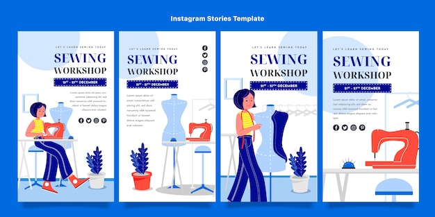 Flat seamstress instagram stories collection