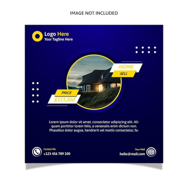 Flat Sell Social Media Post Design