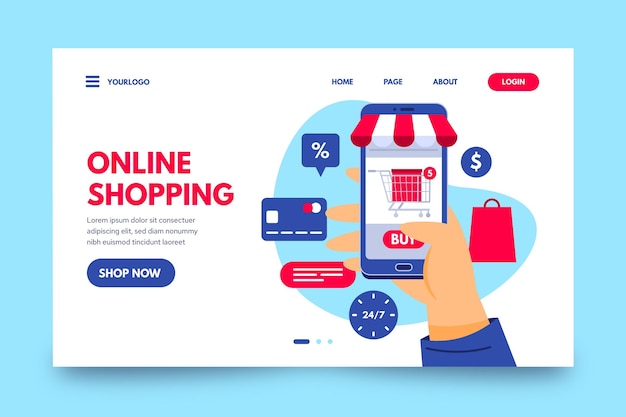 Flat shopping online landing page